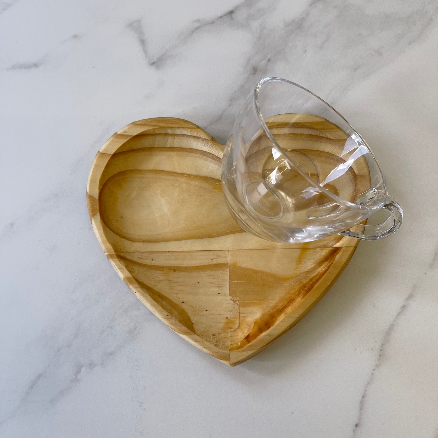 Tea Cup Wood Heart