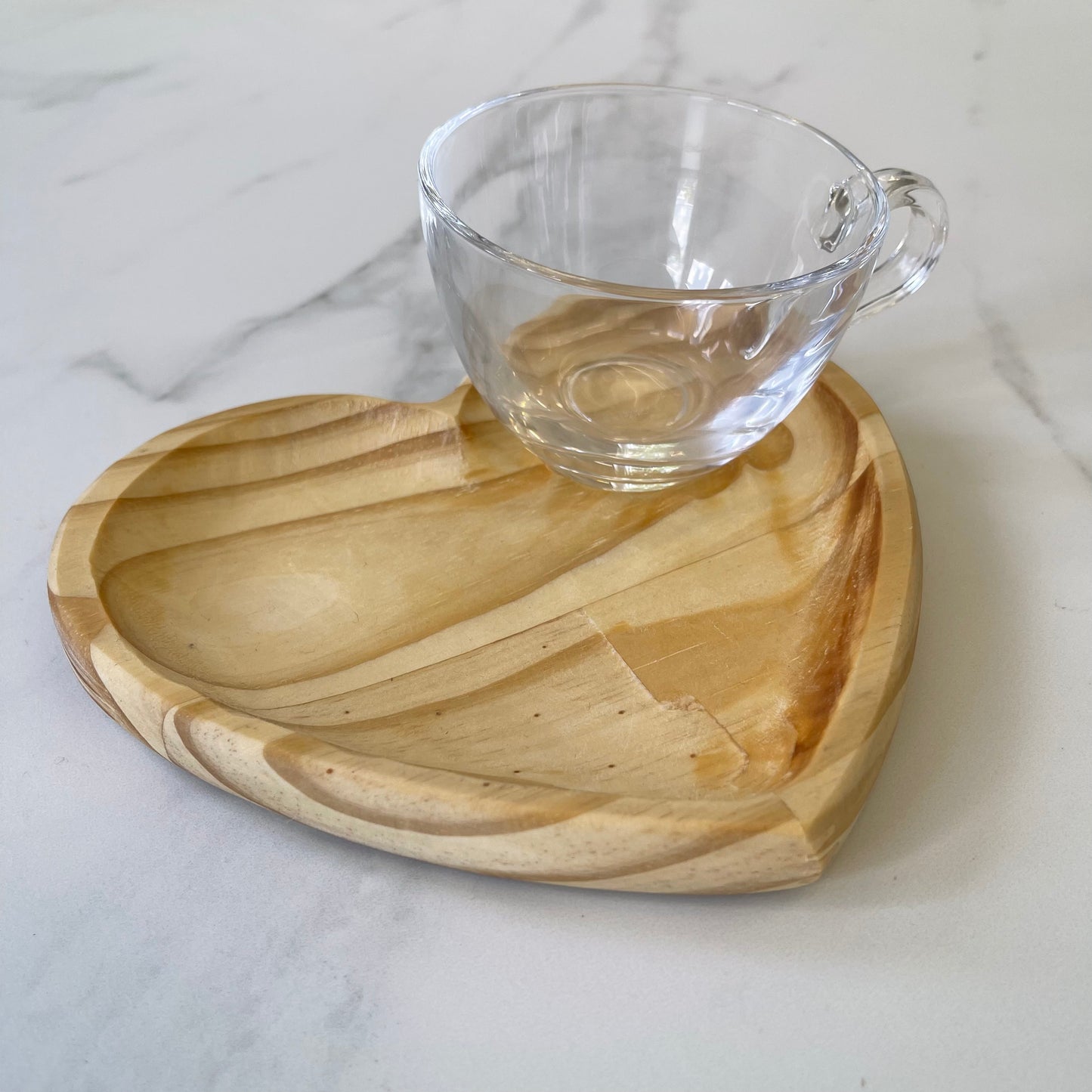 Tea Cup Wood Heart