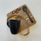 Mini Black Coffee Cup With Wooden Base And Each Spoon c/u