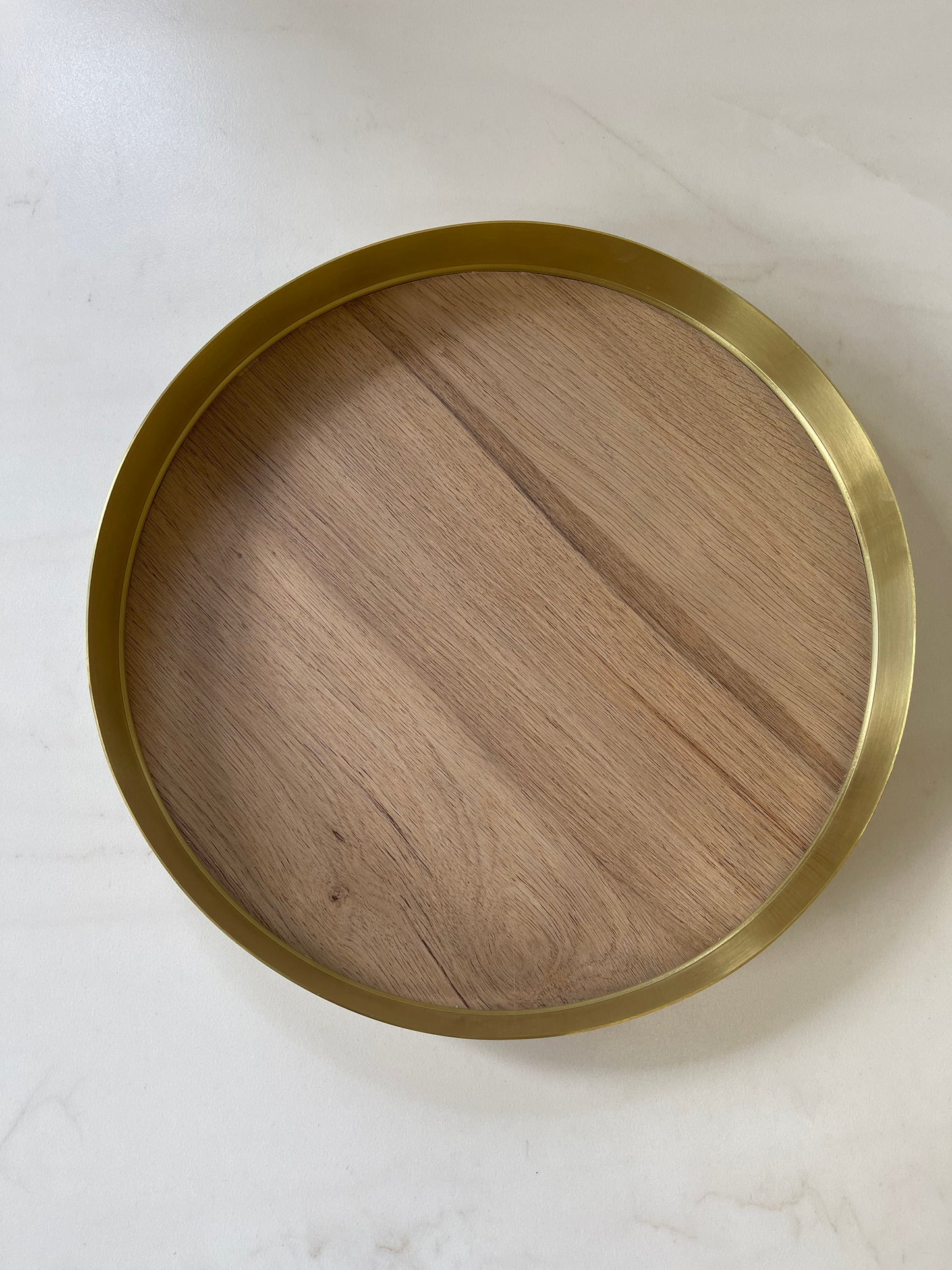 Round Tray w/ Gold Rim