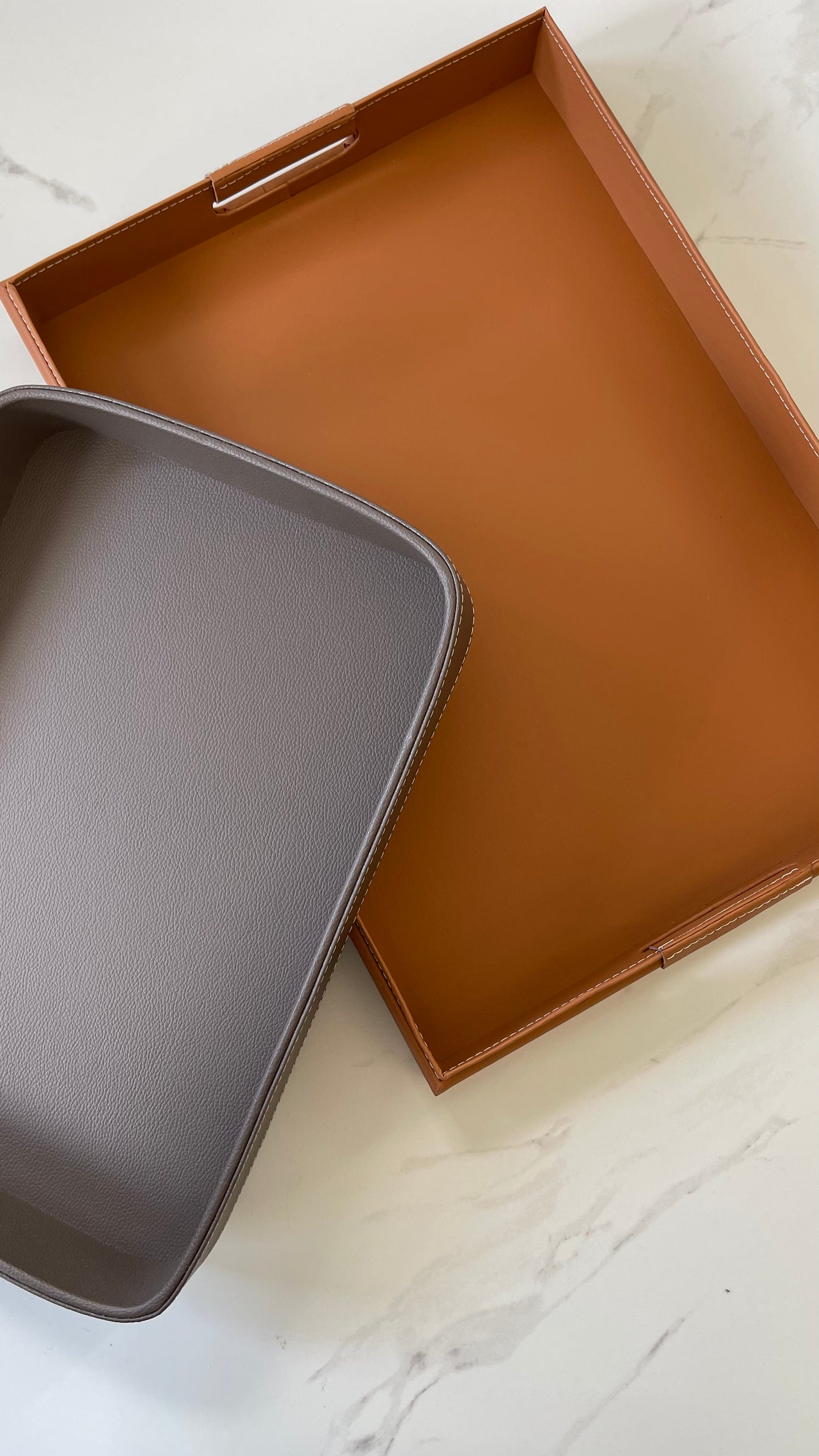 Light Brown Leather Tray