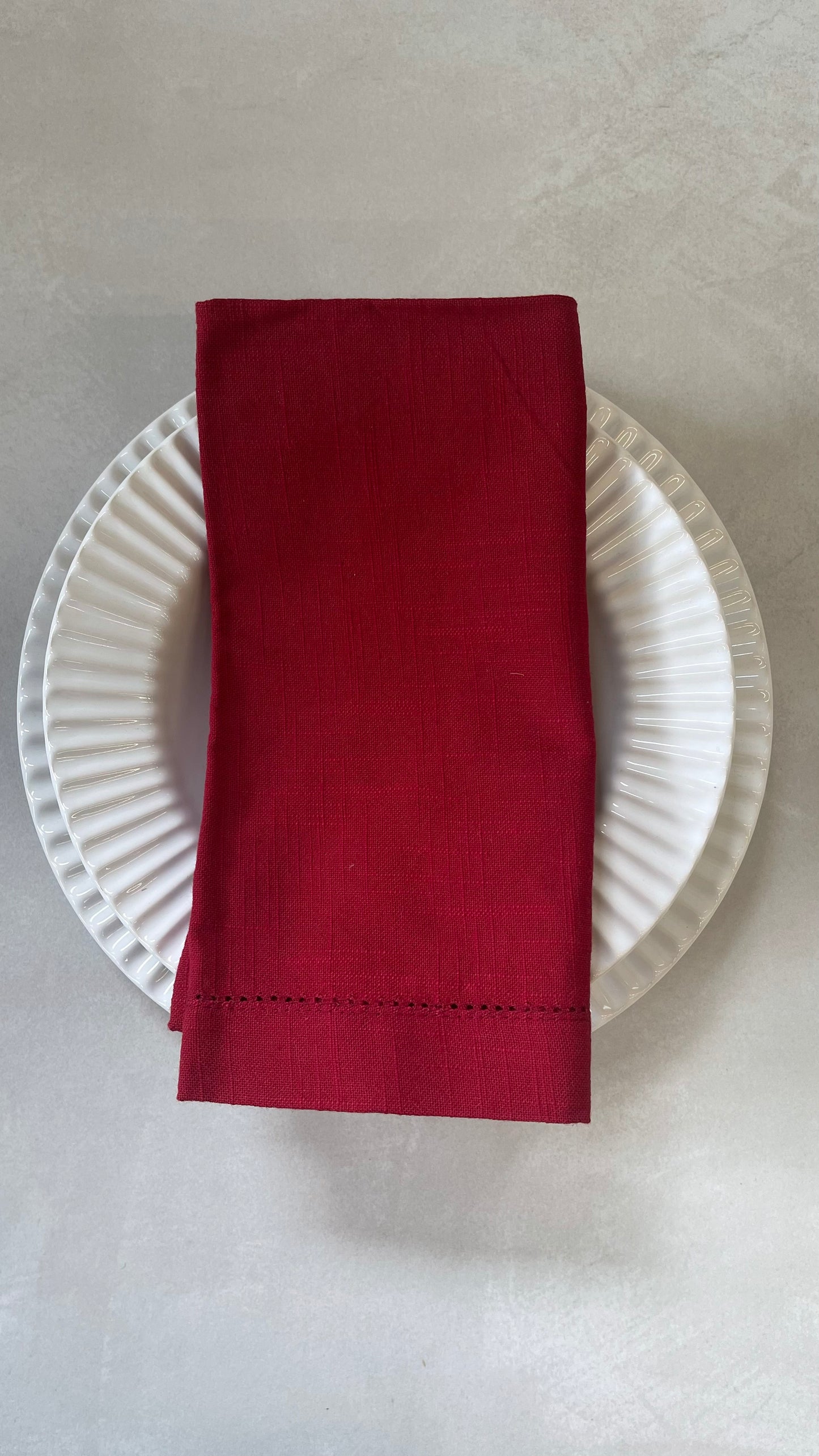 Blood Red Cloth Napkin 6pcs 50cm X 50cm