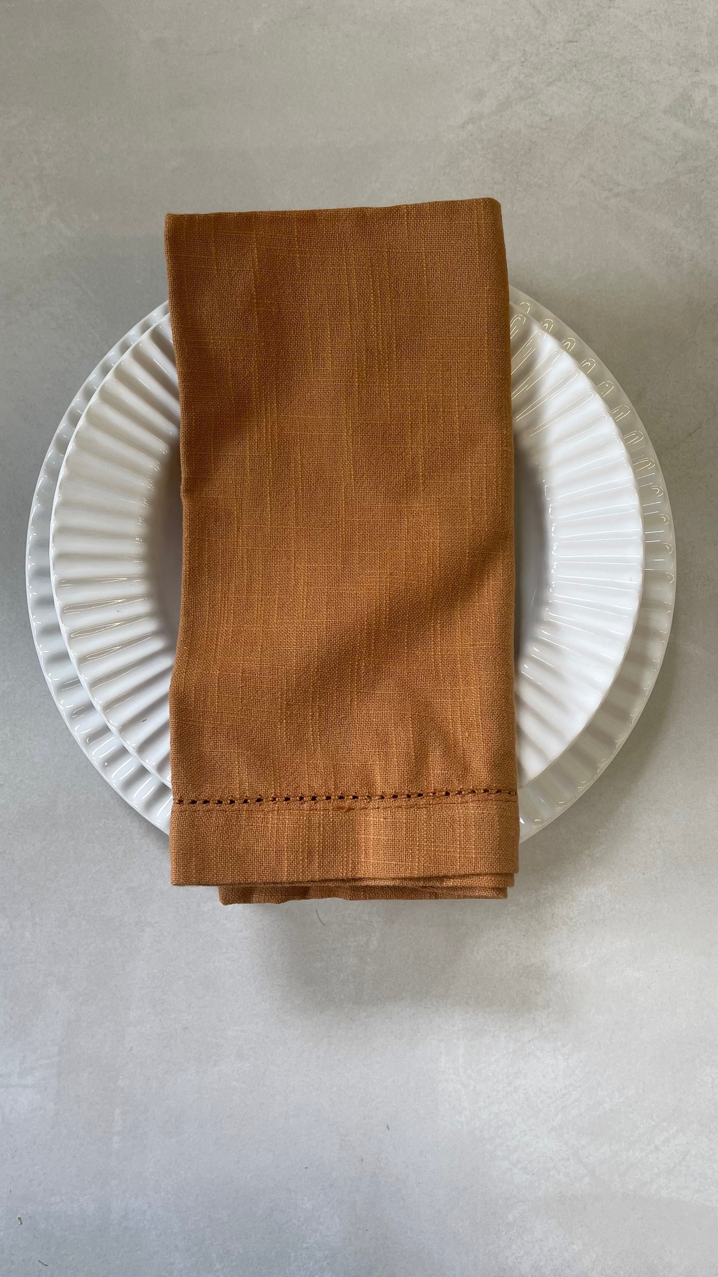 Brown Camuca Fabric Napkin 6pcs 50cm X 50cm