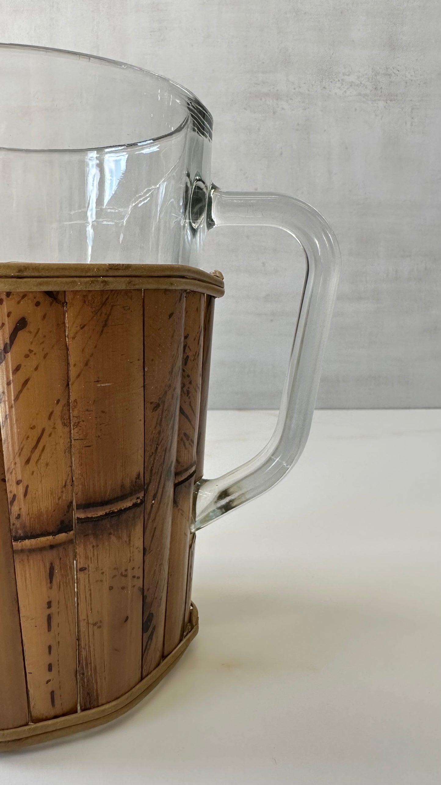 Glass Jug with Bamboo