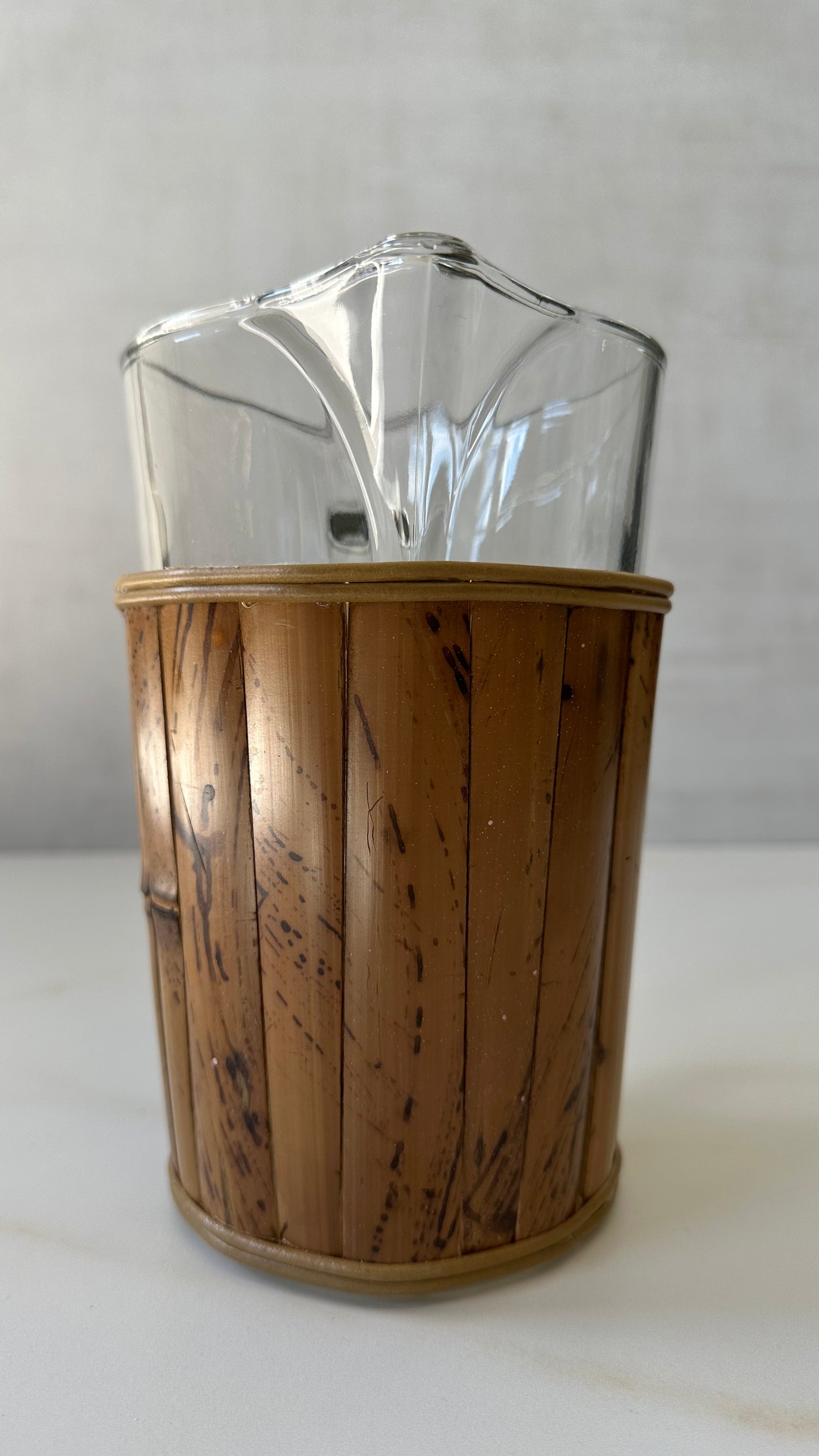 Glass Jug with Bamboo