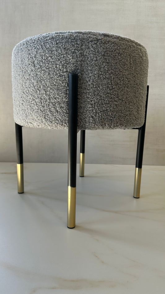 Gray Stools Black and Gold legs