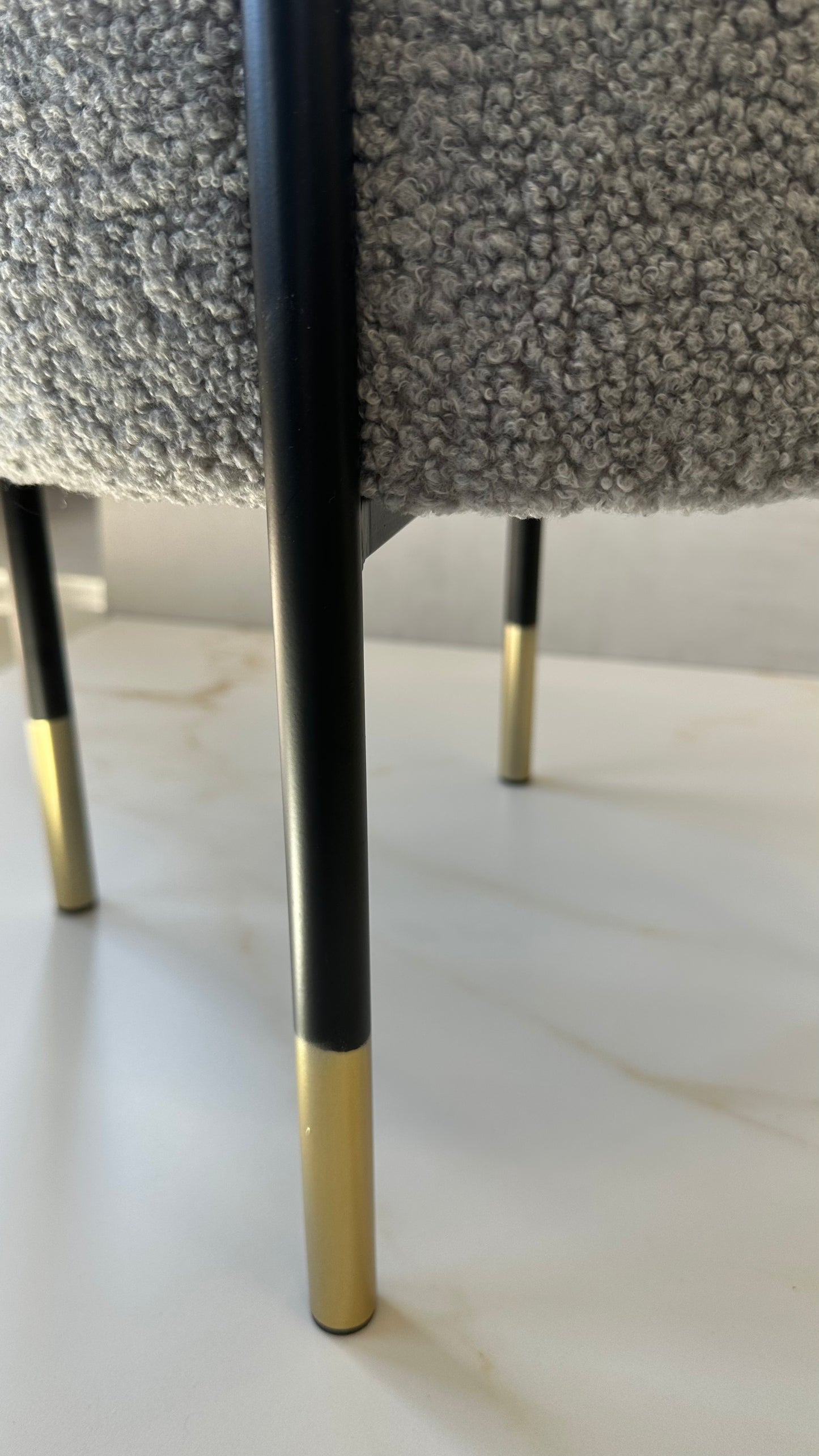 Gray Stools Black and Gold legs