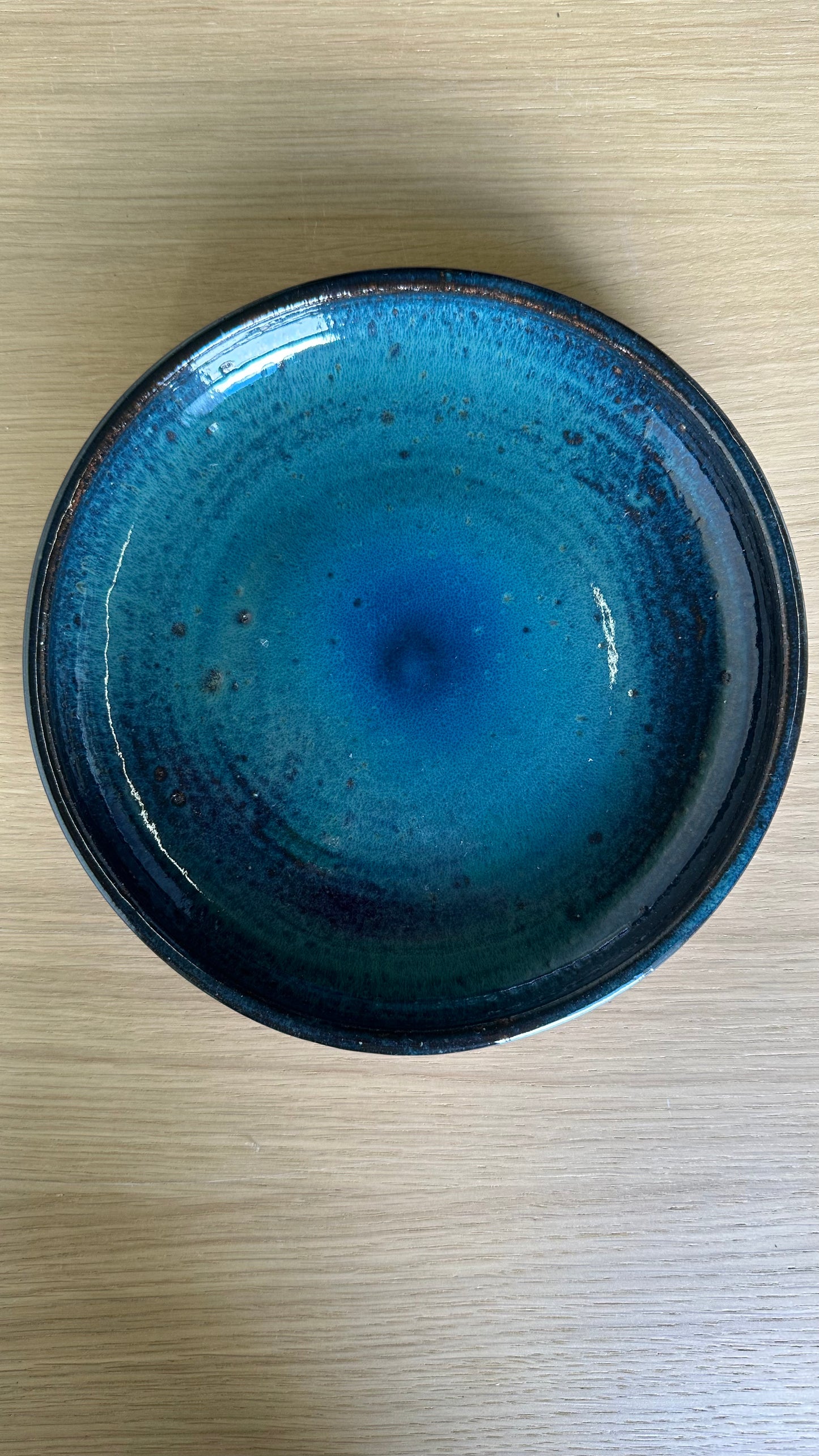 1pc Ardosia Plate Brown and Blue