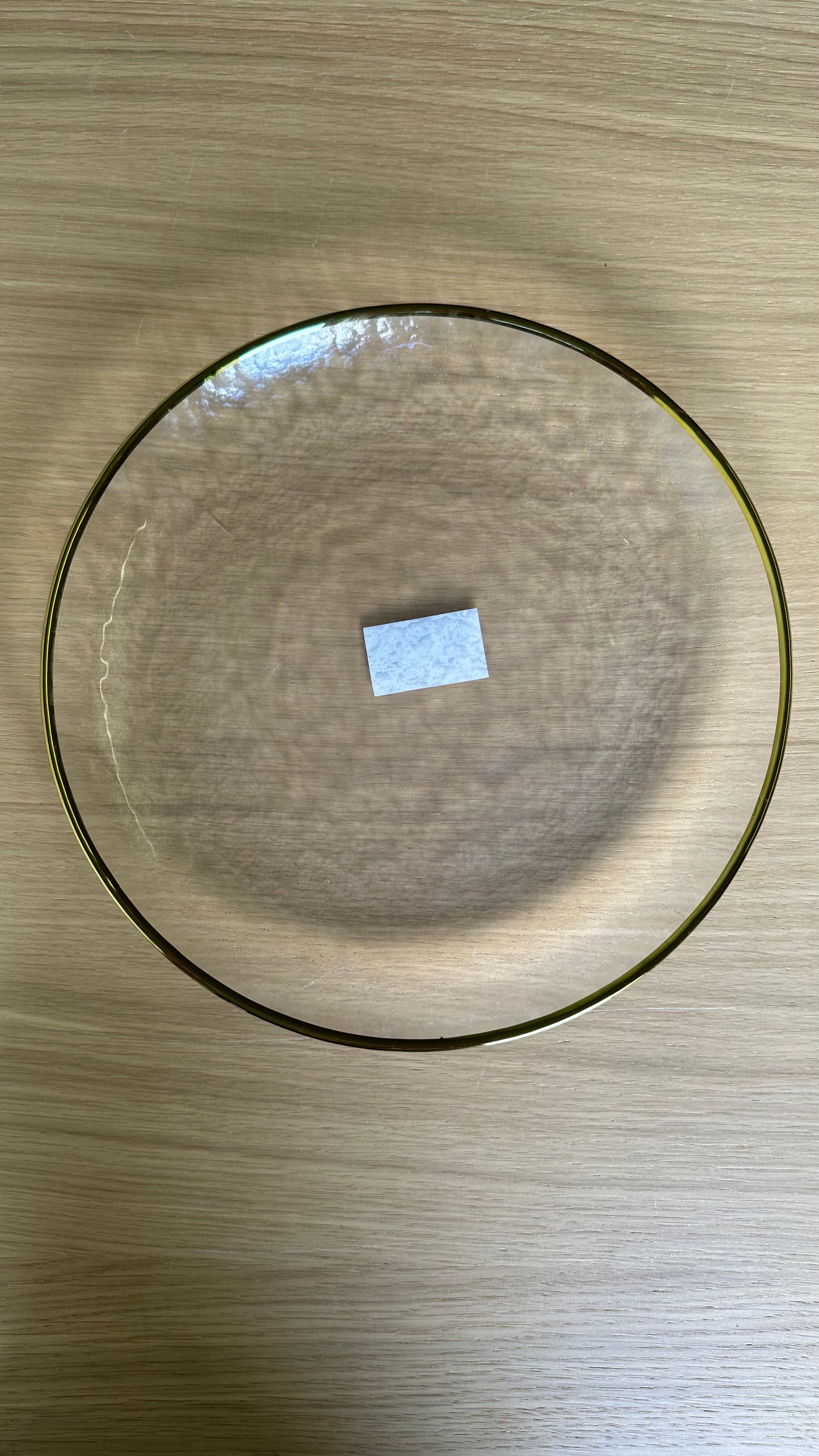 Individual Transparent Glass With Golden Edge c/u