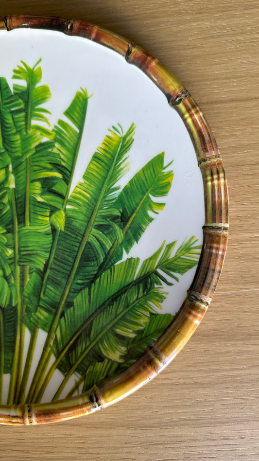 Plastic Plate of Palm Trees c/u