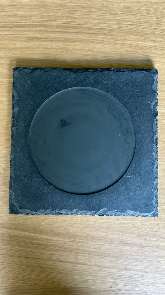 Square Plate with Ardosia Rim