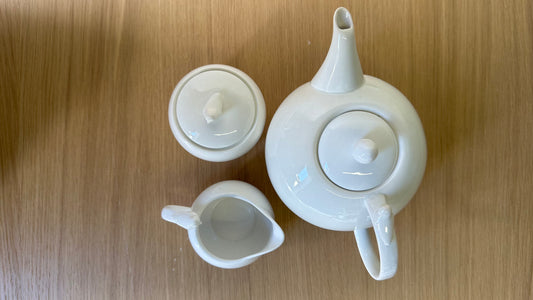 Set 3pcs Porcelain Bird Mini Jug, Sugar And Container