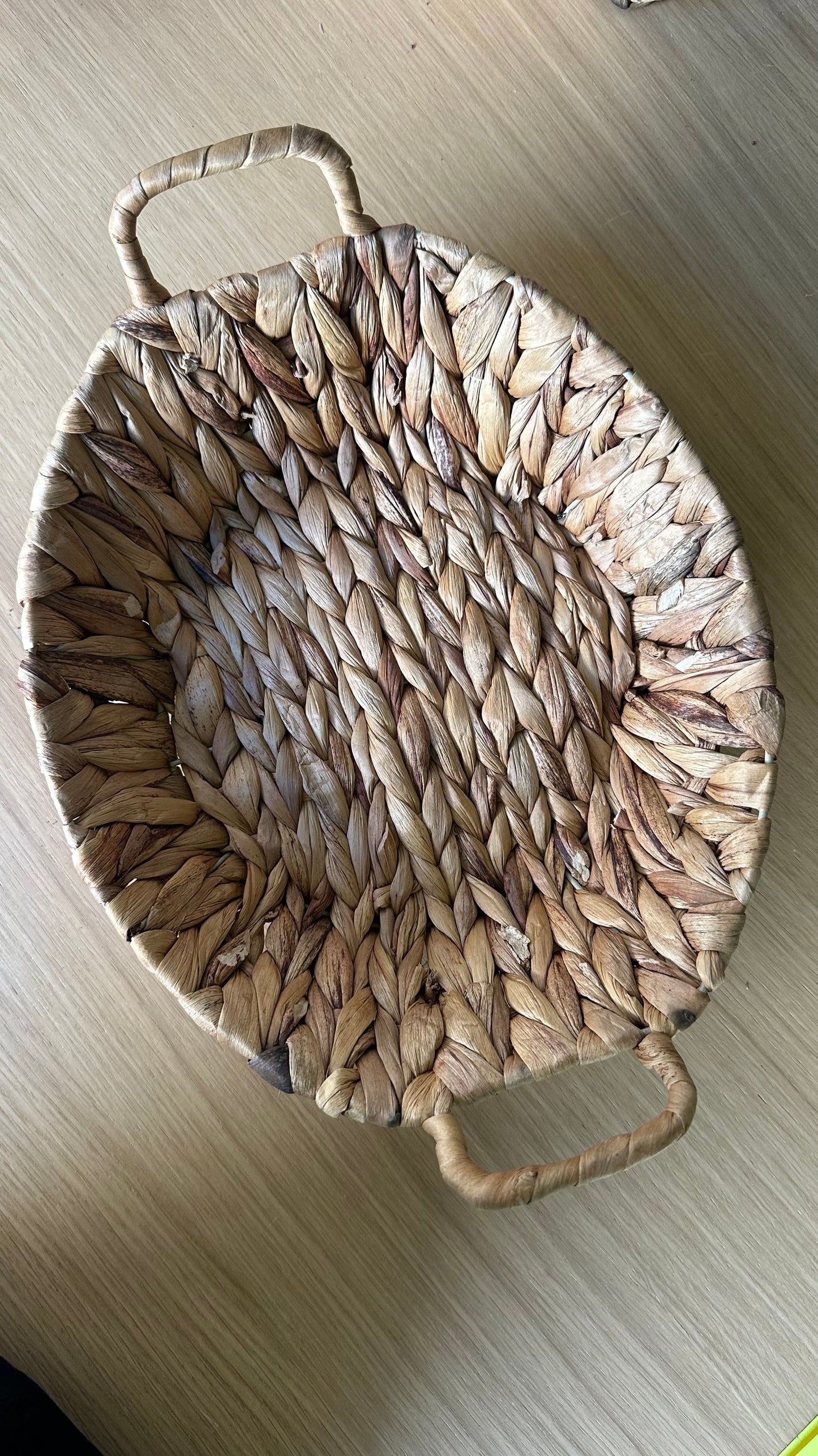 Mini Natural Fiber Basket With Round Handle