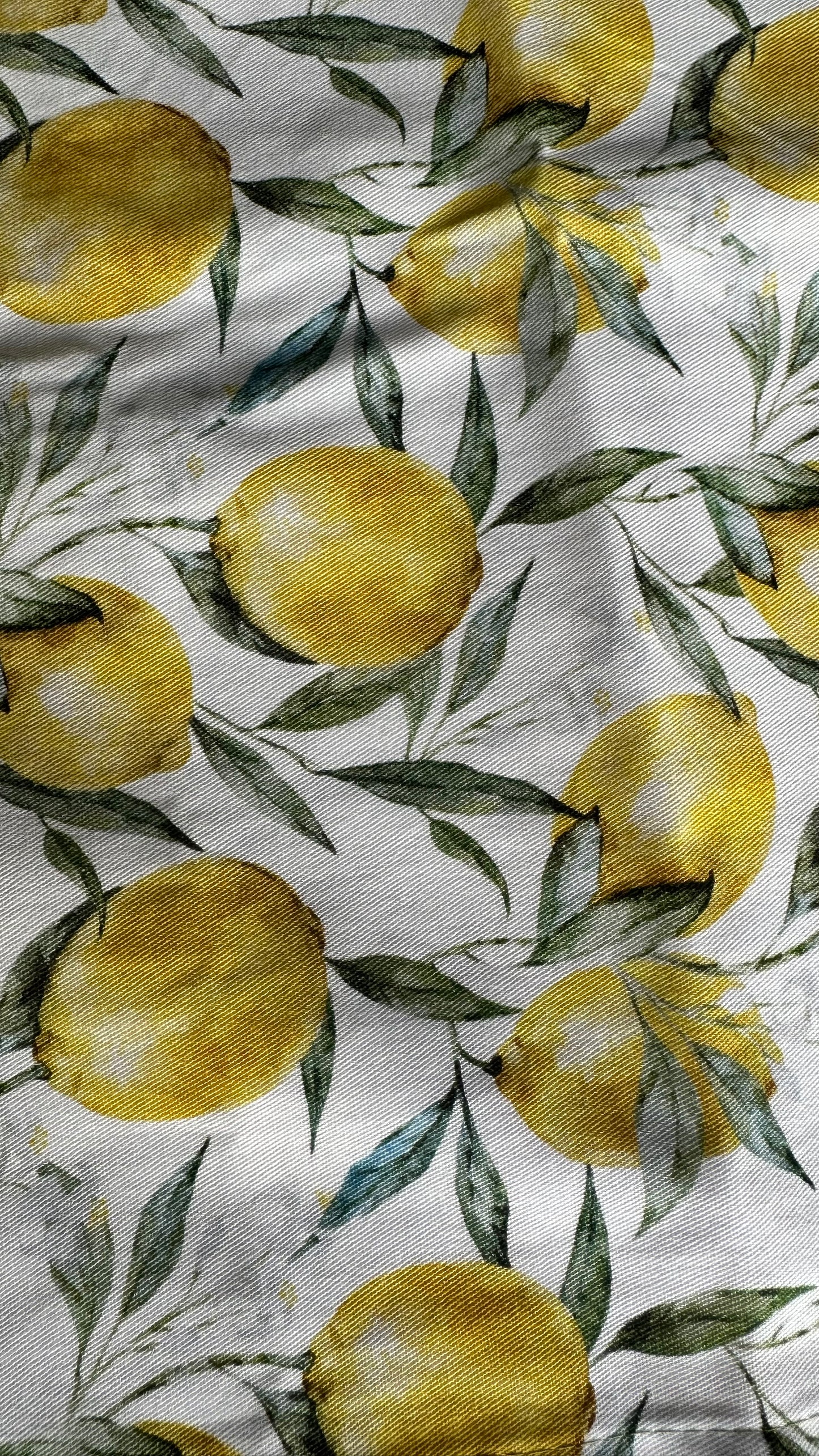 Tablecloth Center Table Lemons Pure Cotton 45cm X 1.70m