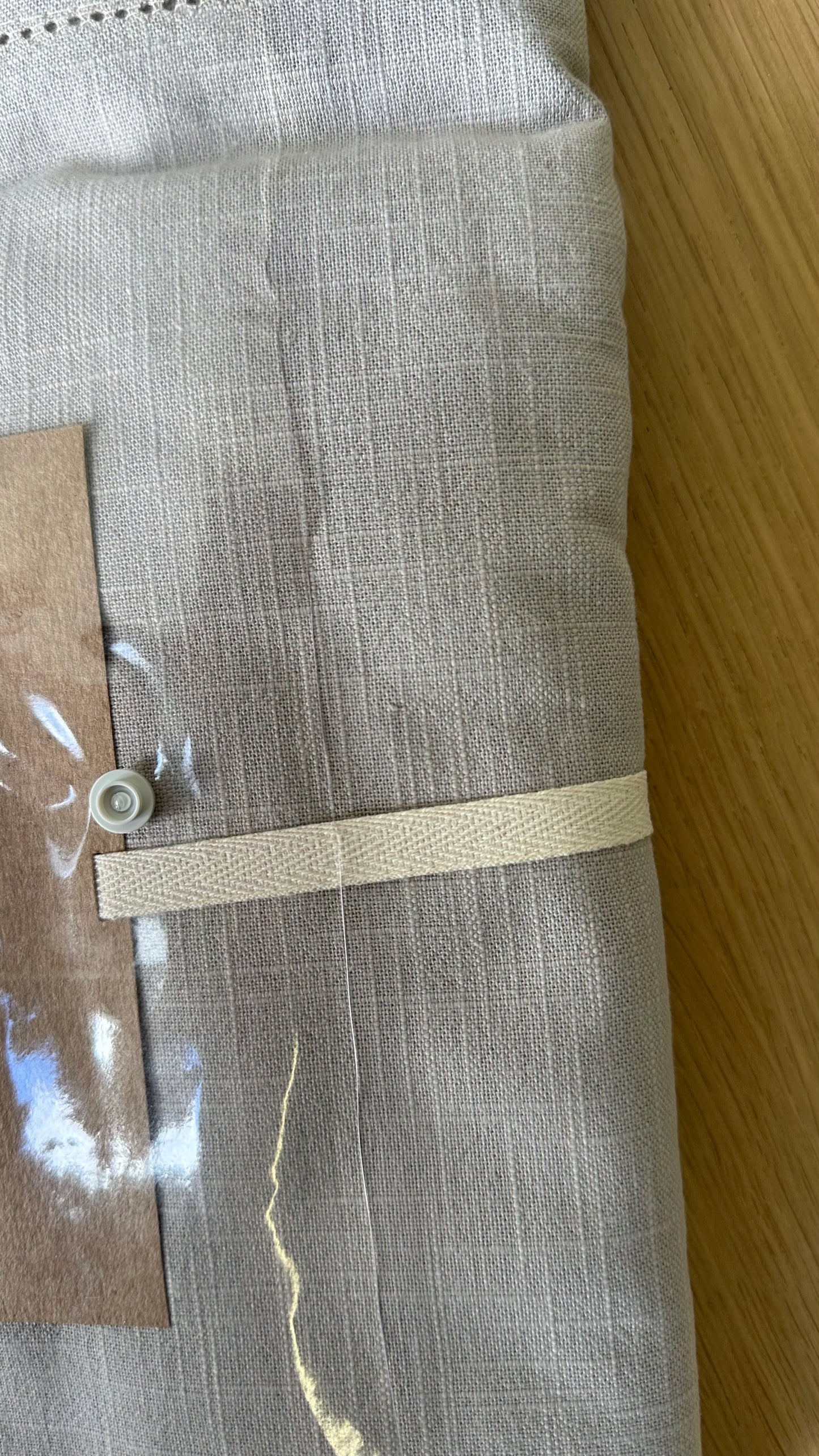 Beige Cotton Tablecloth 8 Places 1.60m X 2.70m