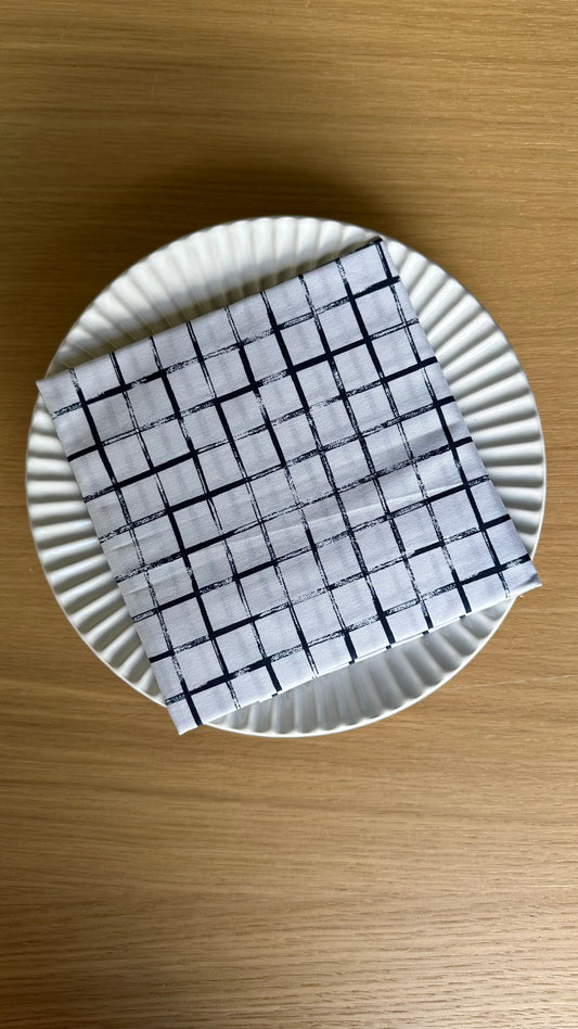 Mini Copa&Cia Napkin 4pcs Blue White Grid