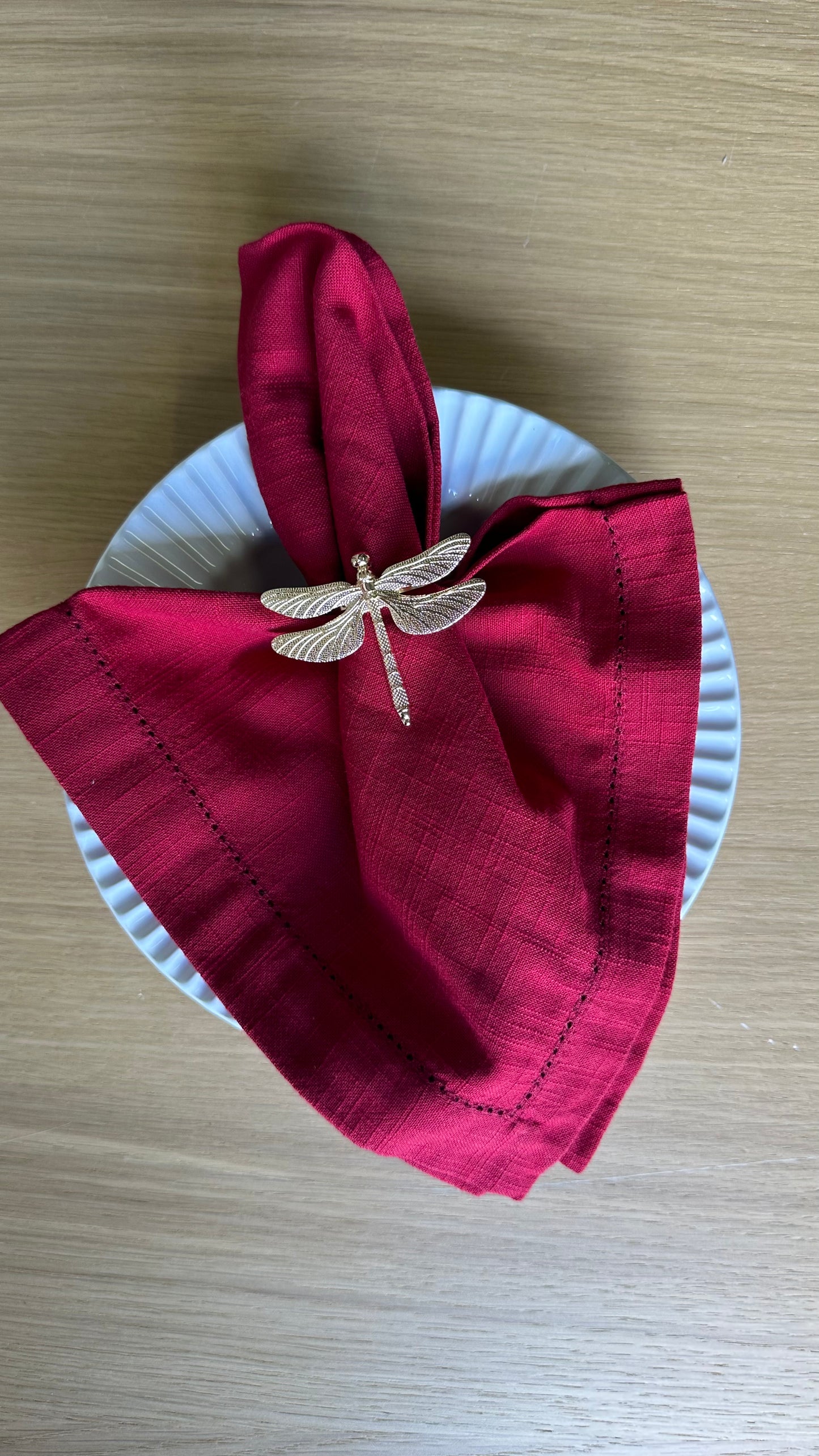 Blood Red Cloth Napkin 6pcs 50cm X 50cm