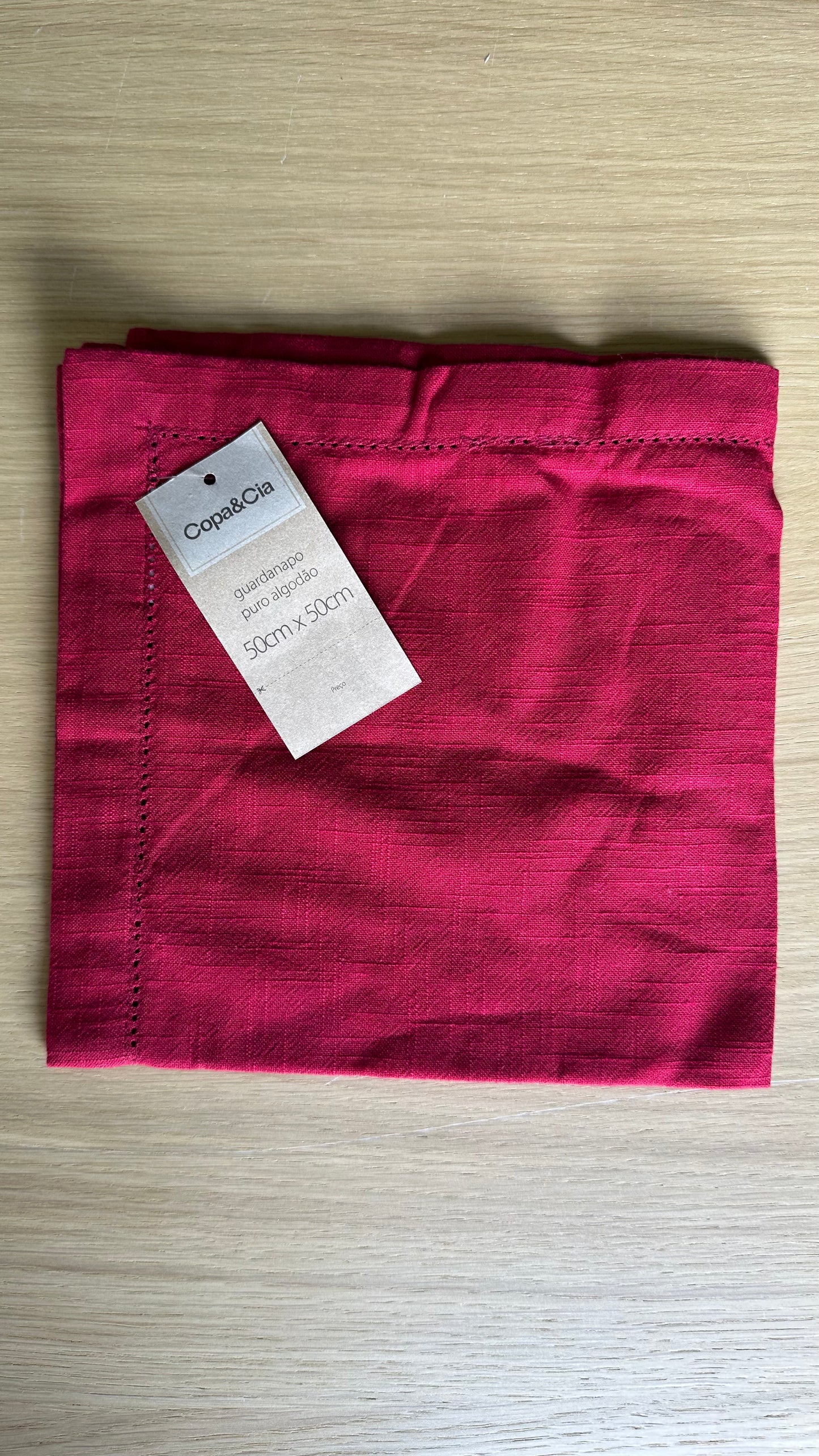 Blood Red Cloth Napkin 6pcs 50cm X 50cm