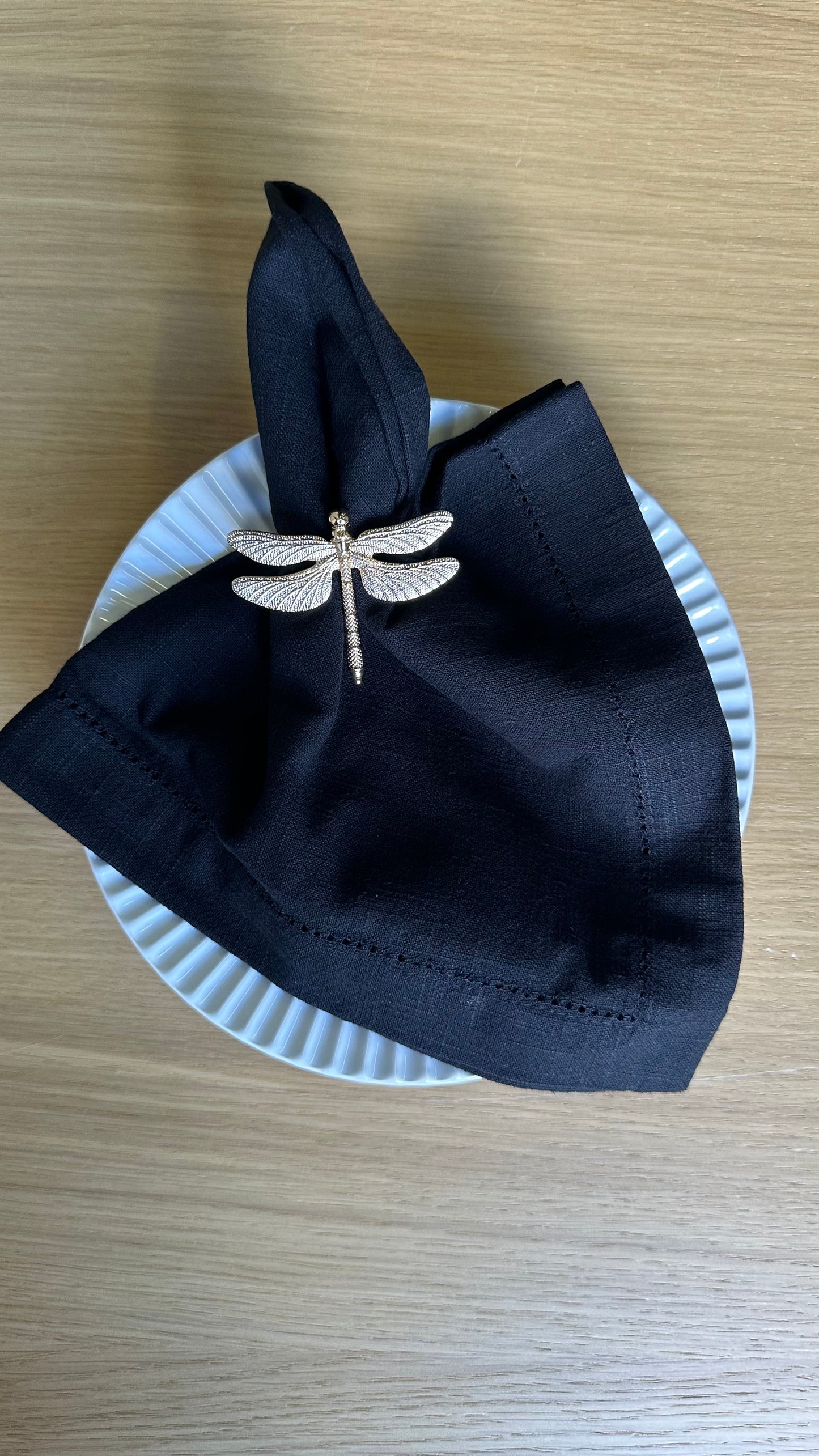 Black Color Napkin 6pcs 50cm X 50cm