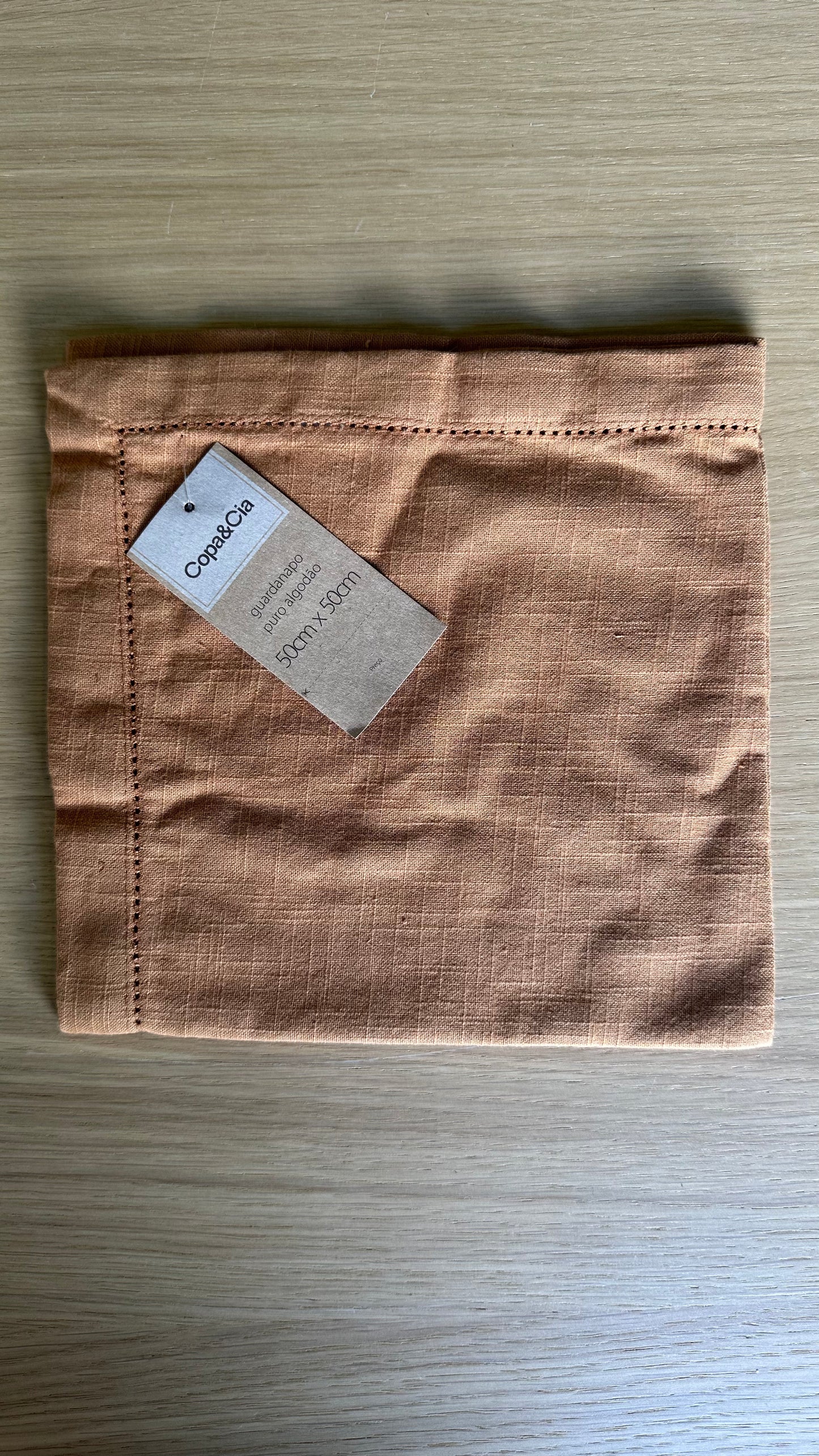 Brown Camuca Fabric Napkin 6pcs 50cm X 50cm