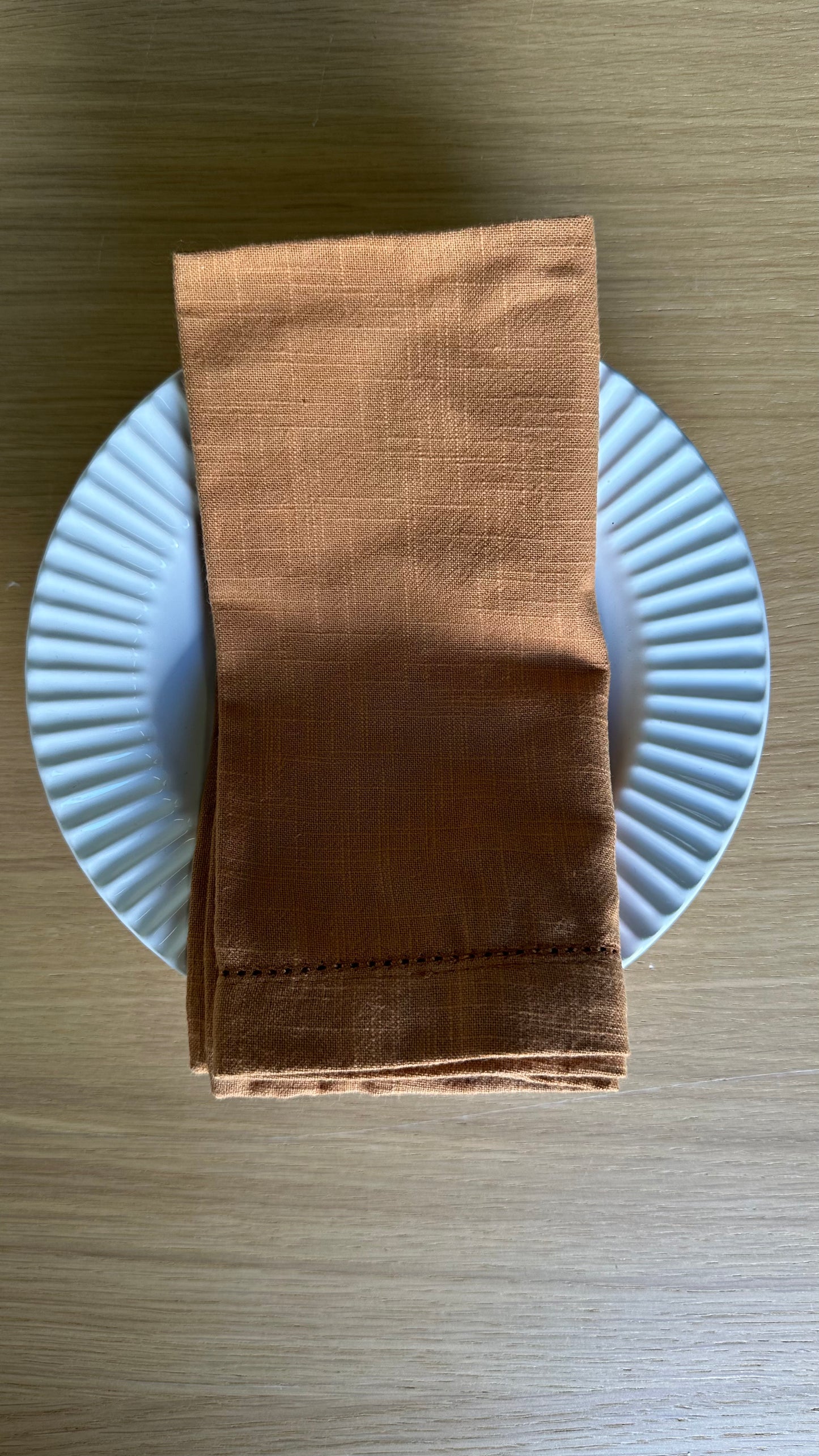 Brown Camuca Fabric Napkin 6pcs 50cm X 50cm