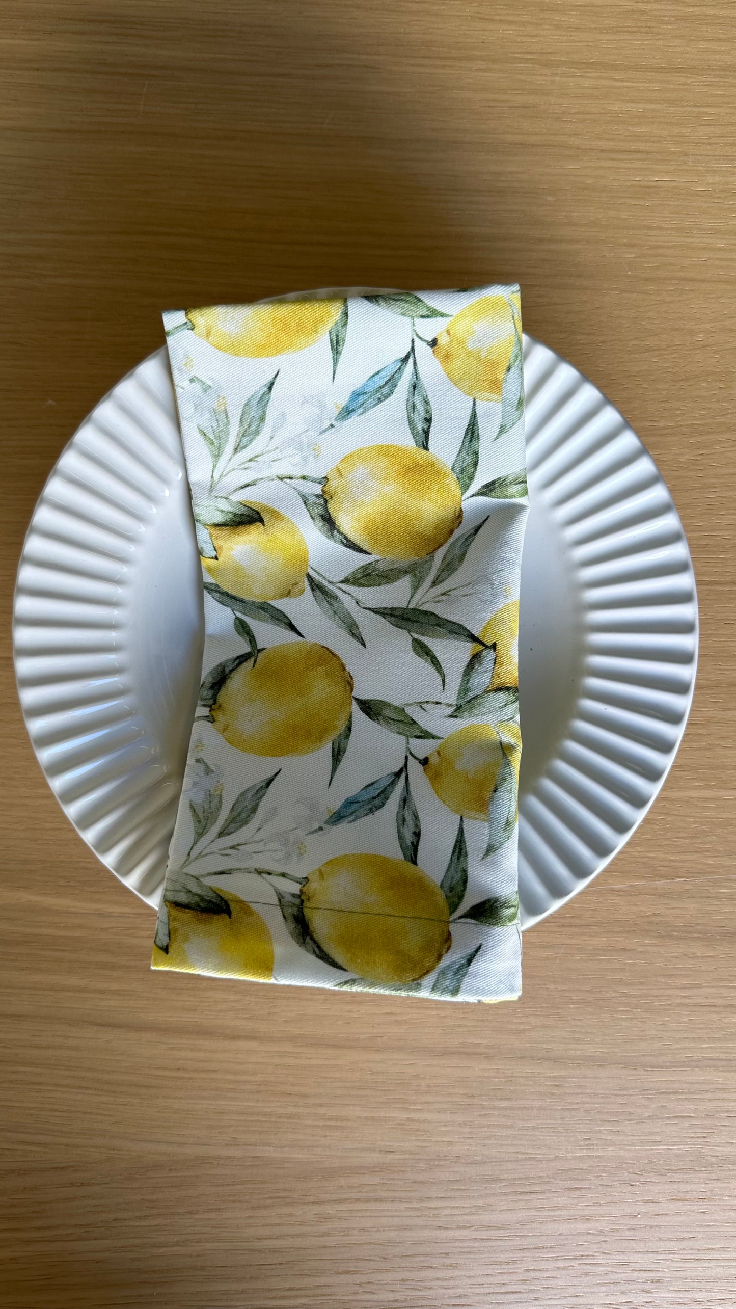 Lemon Fabric Napkin Set 6pcs 45cm X 45cm