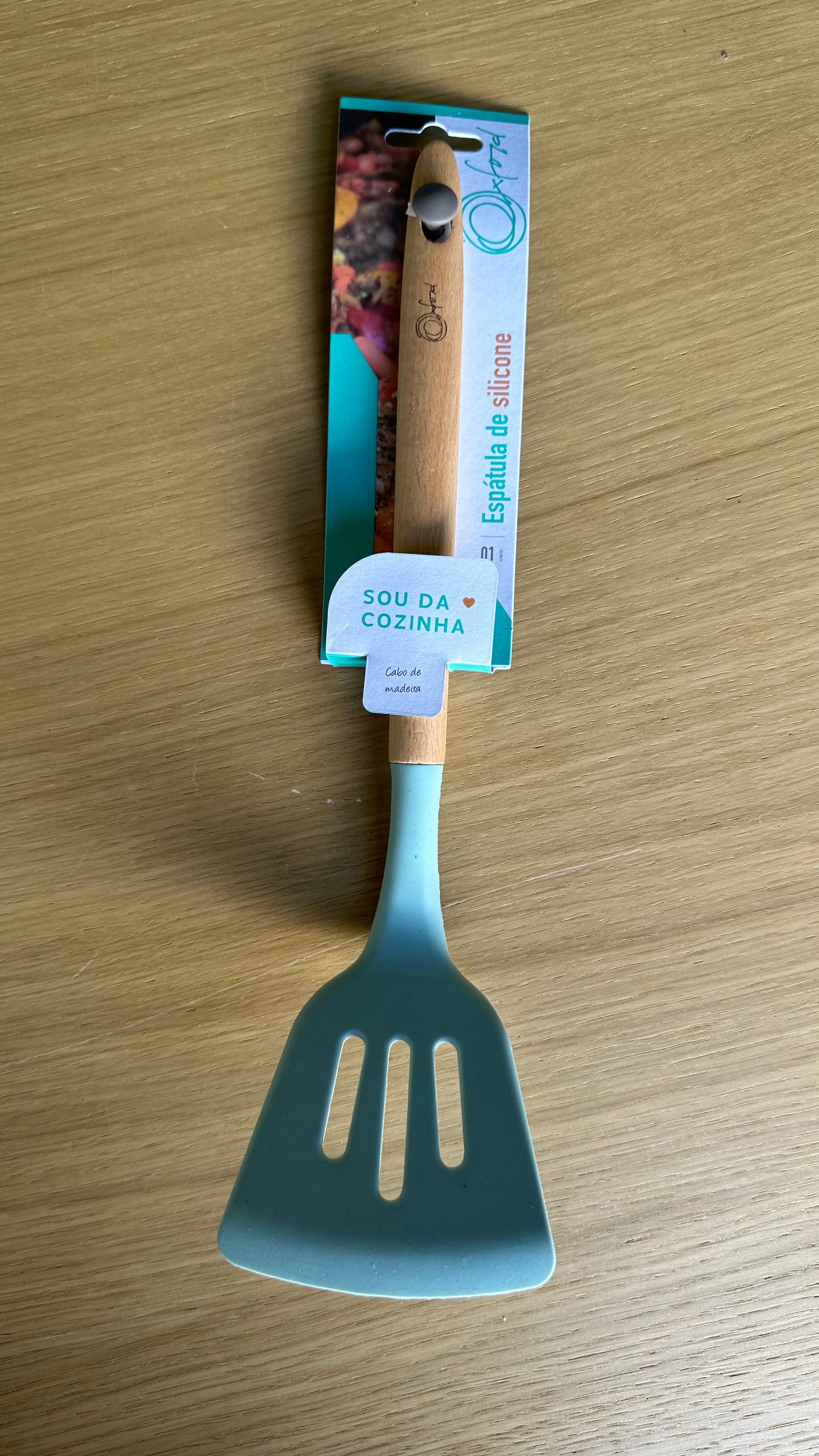 Turquoise Wooden Handle Spatula