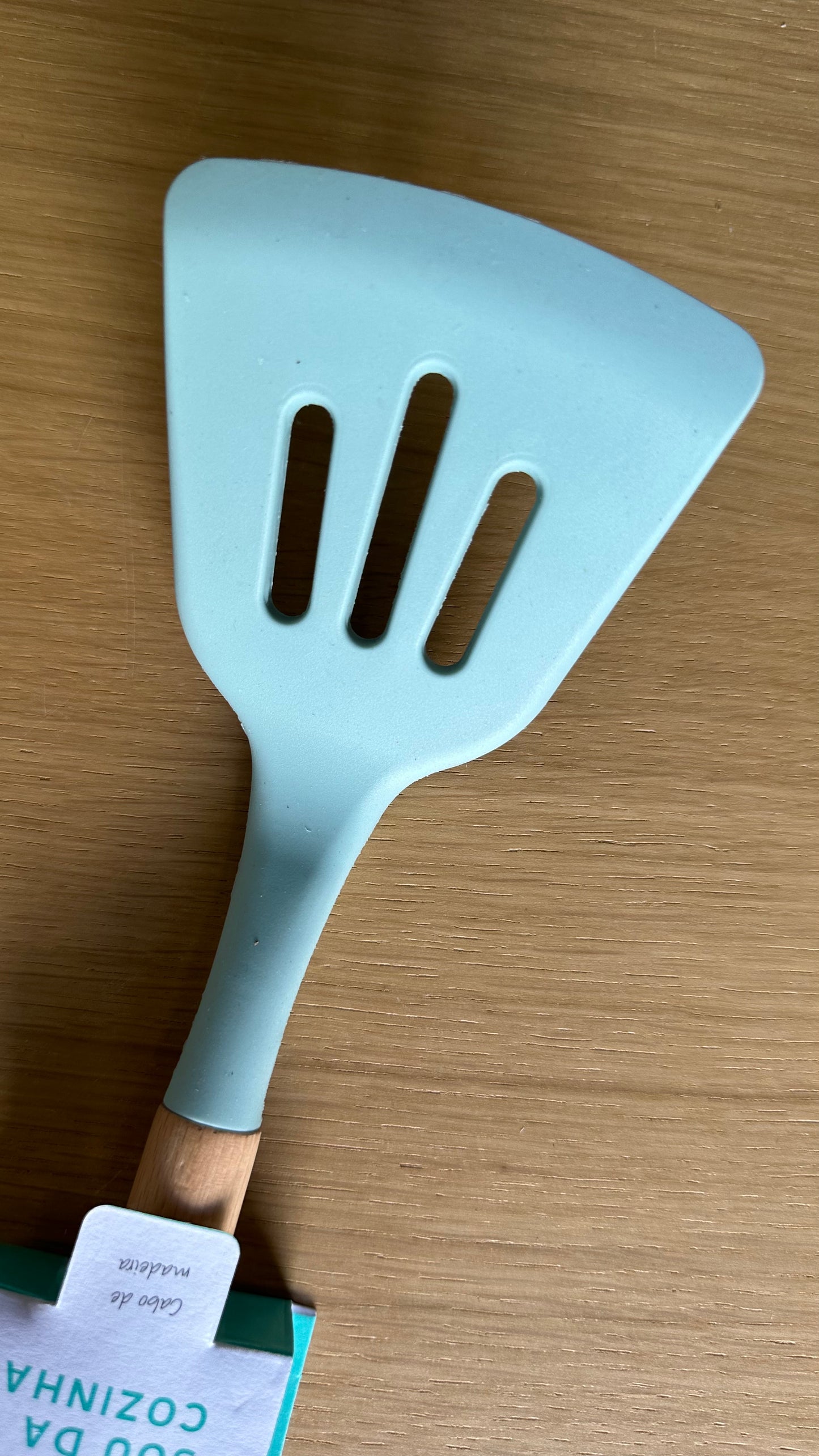 Turquoise Wooden Handle Spatula