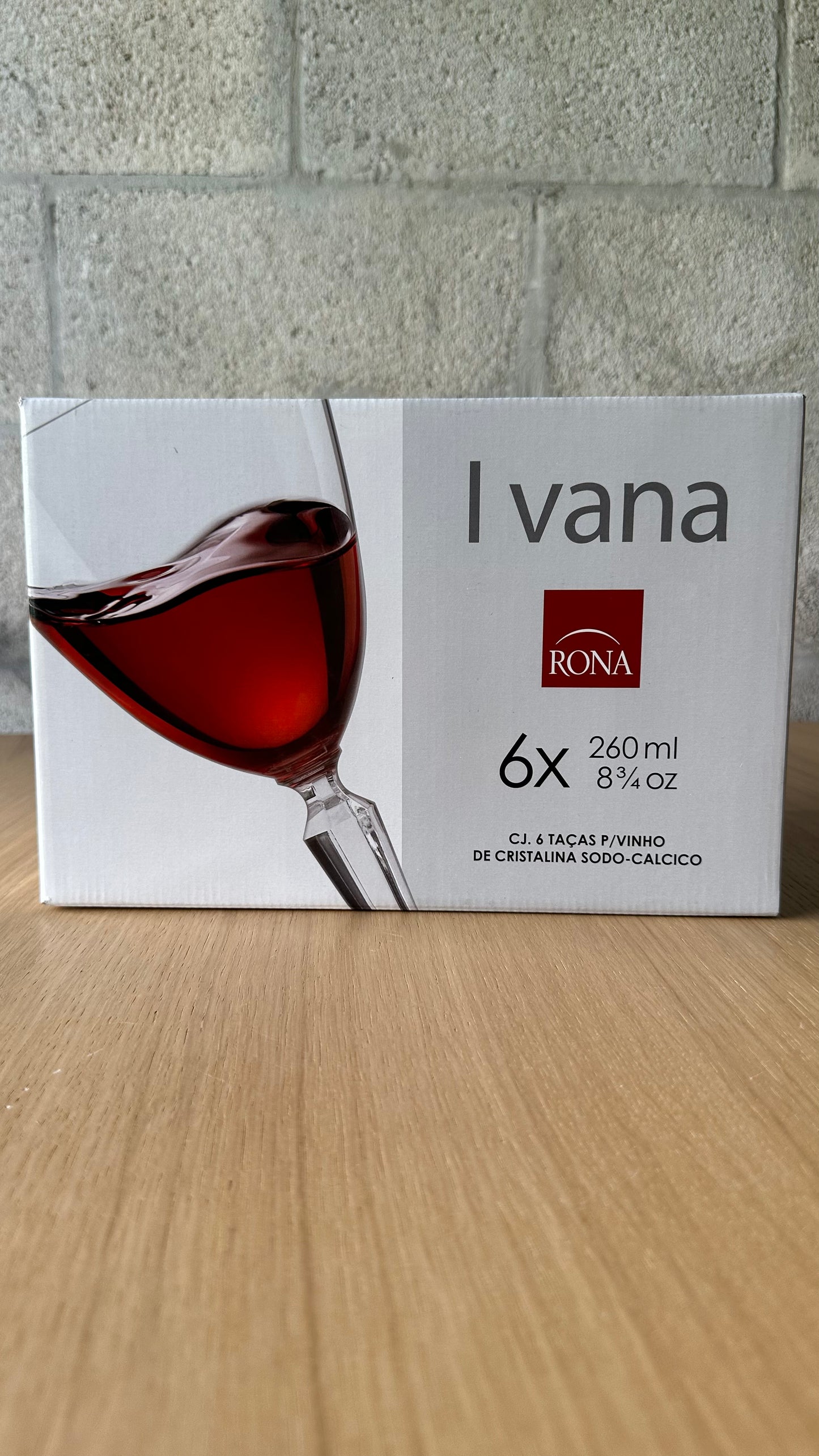 Set 6pcs Ecological Crystal Wine Glasses Ivana Rona