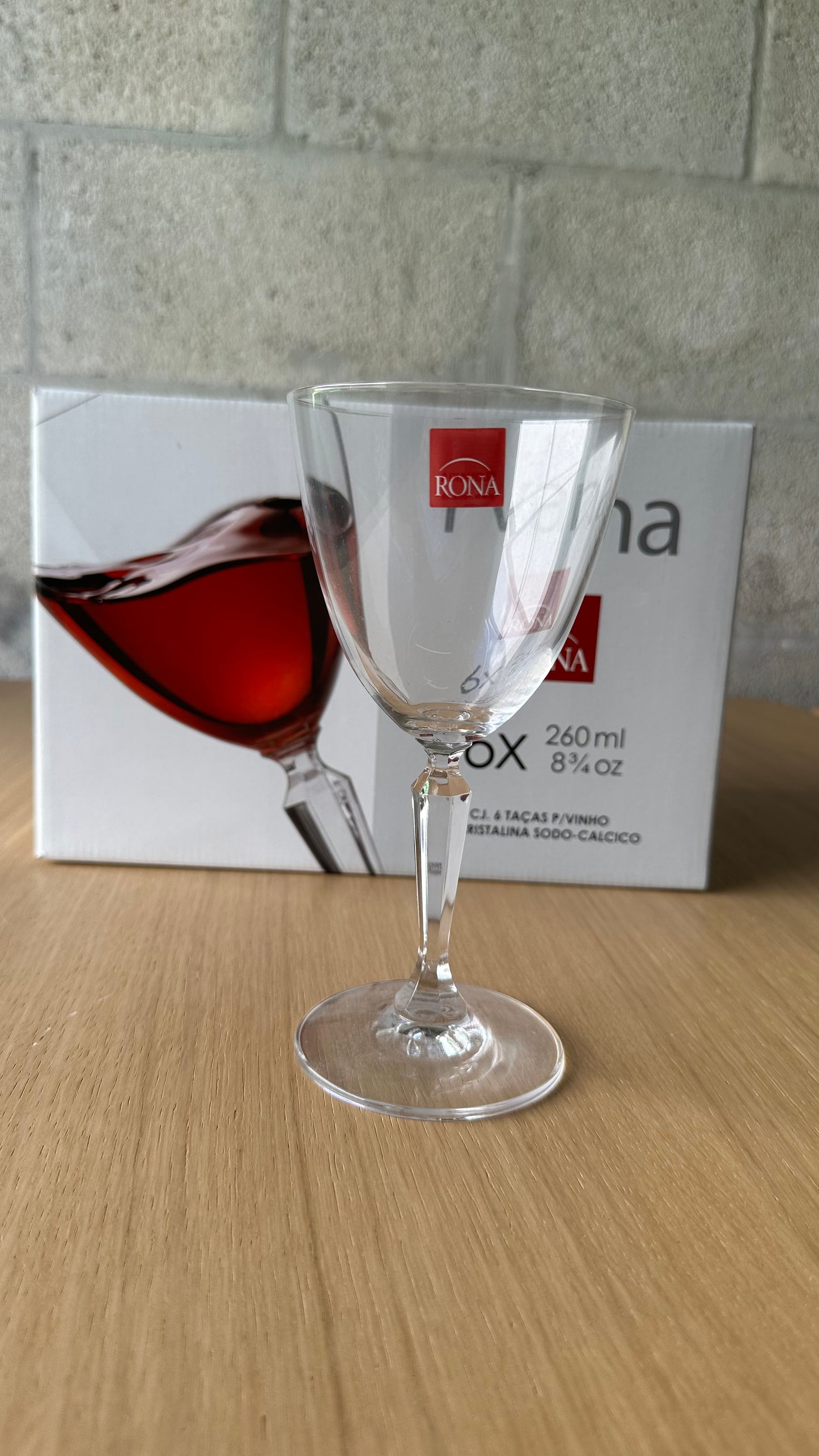 Set 6pcs Ecological Crystal Wine Glasses Ivana Rona