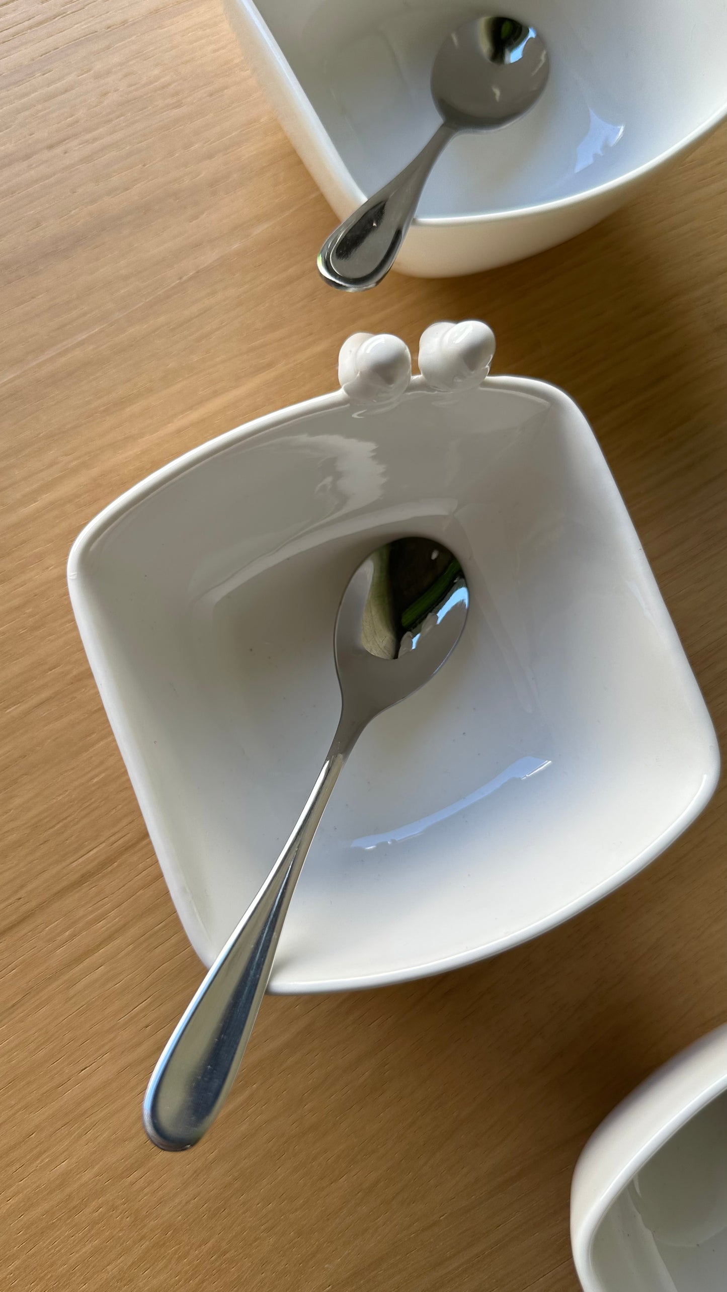 Snack Plate With 3pcs Bowl And Teaspoon Bird