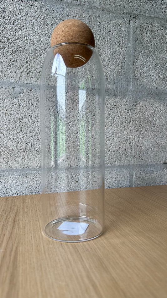 1100ml Glass Jug Round Cork Lid