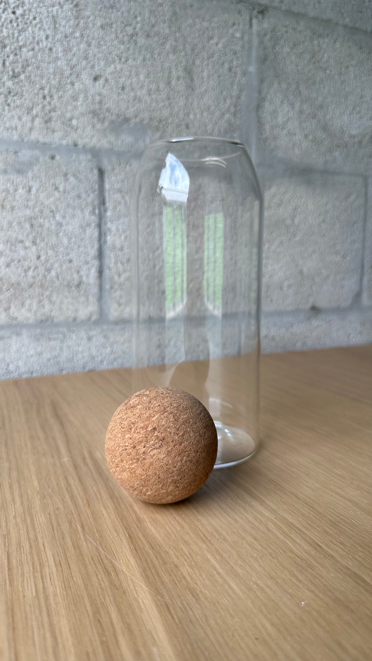 Small Glass Jar Round Cork Lid 900ml